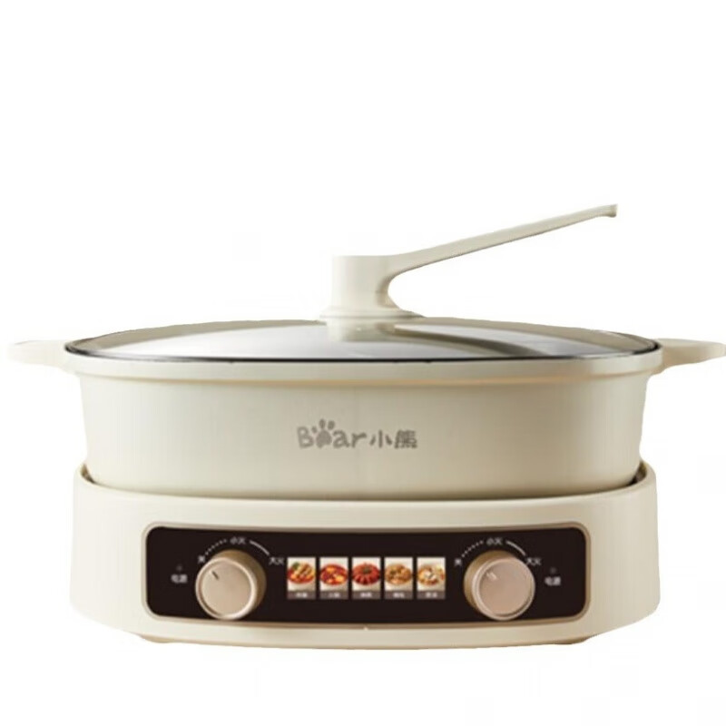 小熊（Bear）电火锅6.5L家用鸳鸯火锅多功能锅DHG-D60J1/台 白色
