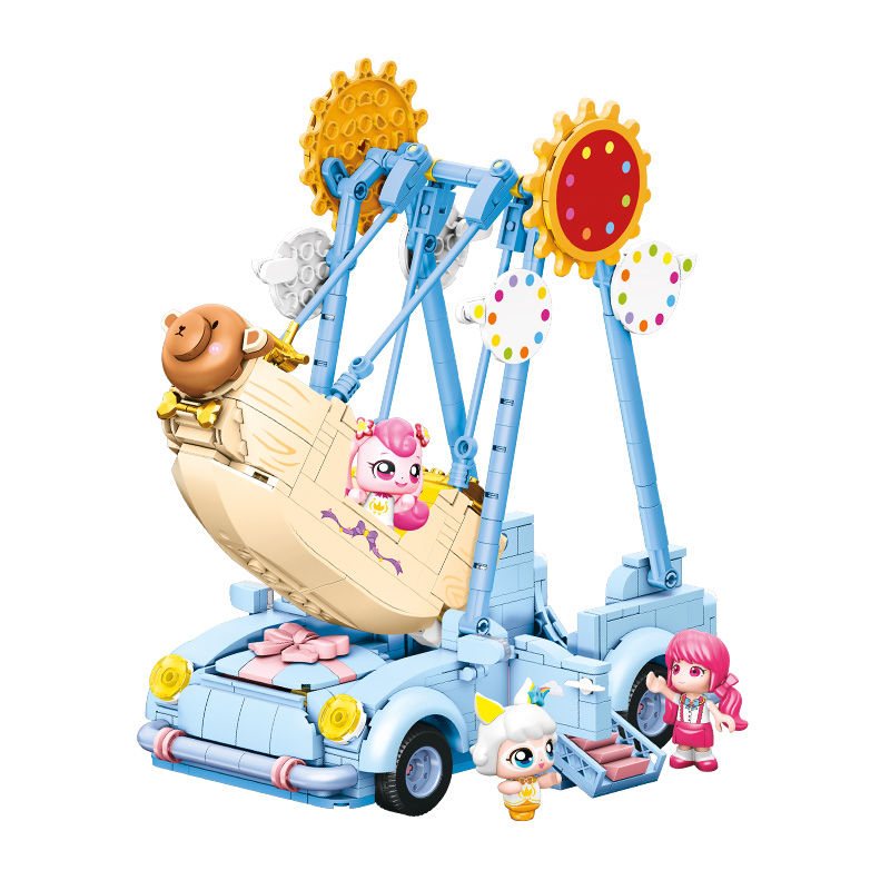 森宝积木游乐园：萌车摇摇船616207（单位：盒） 萌车摇摇船