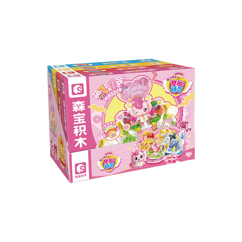 森宝积木（4款4只装）悦音歌唱/热情燃鼓/云顶钢琴/流光吉他616218-616221(单位：盒） 萌可音乐会