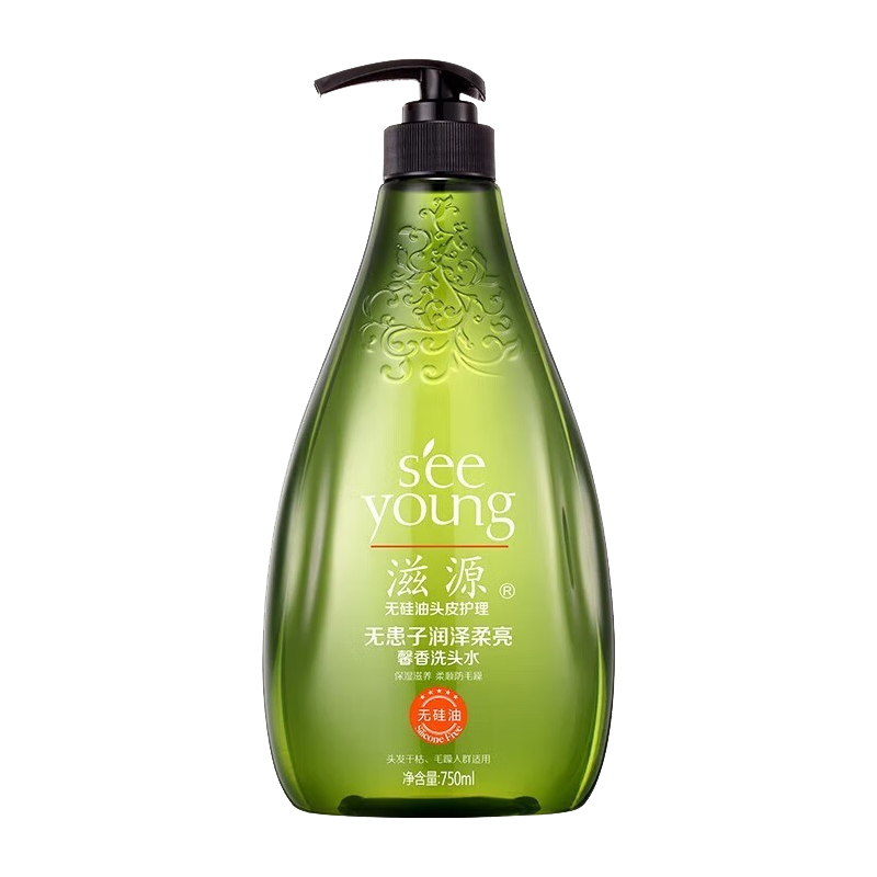 滋源（seeyoung）无患子润泽柔亮馨香洗头水750ml（单位：瓶） 松石绿