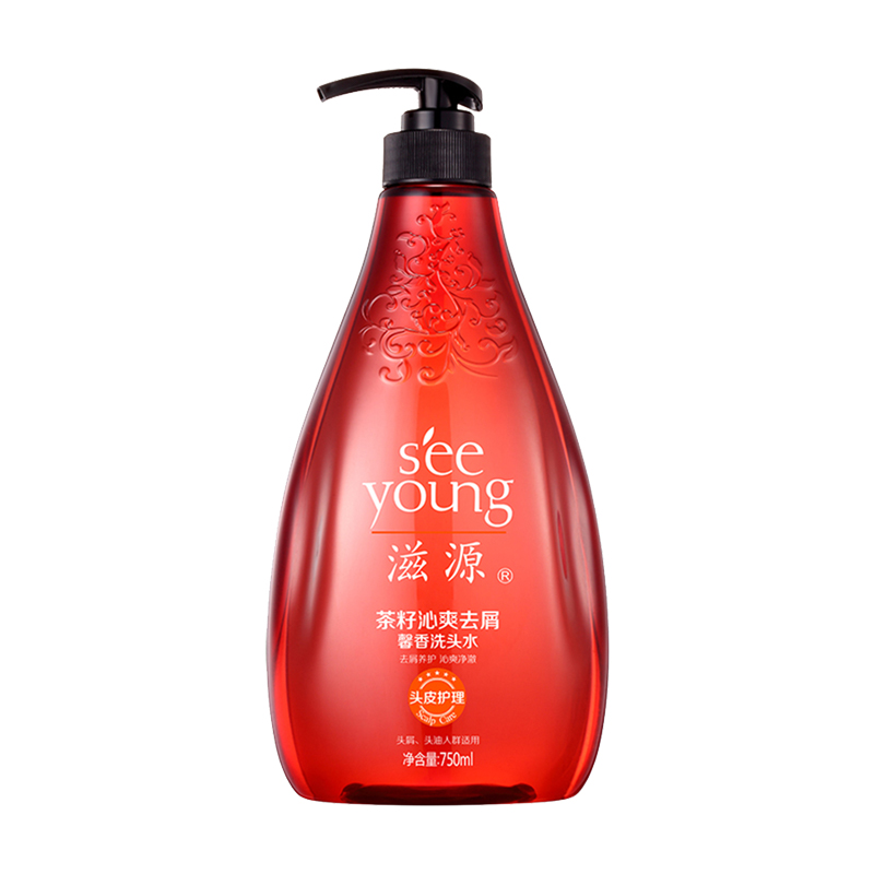 滋源（seeyoung）茶籽沁爽去屑馨香洗头水750ml（单位：瓶） 松石绿