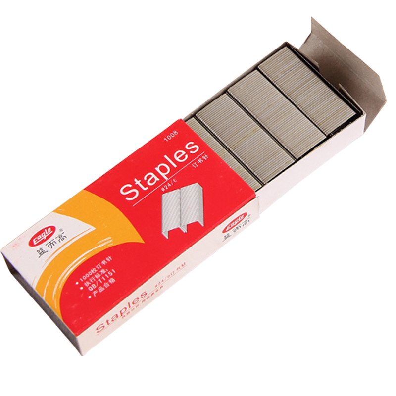 益而高 Eagle 订书针 1008 #24/6  1000枚/盒 银色