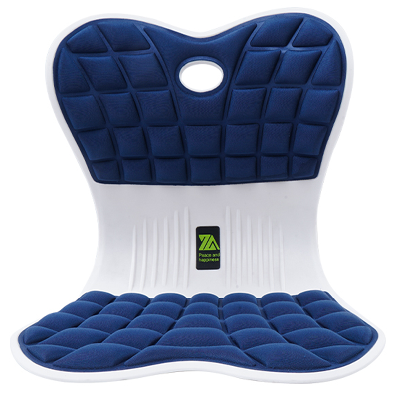 思菲其护腰坐垫ZD404靠背一体人体工学座椅子腰靠垫办公室工位久坐神器1.2kg/个 运动蓝