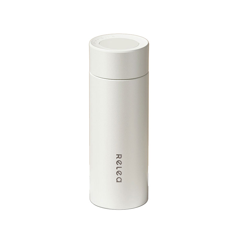 物生物（RELEA） JV012367-0400-BS00 普通非数显款400ML 不锈钢极光保温杯  云深白（单位：个）