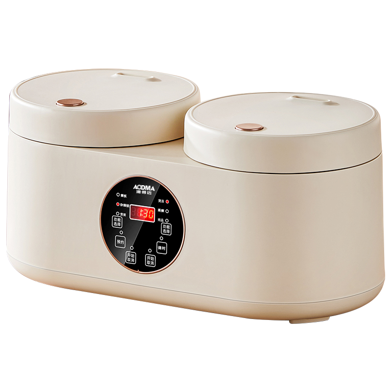 澳得迈（AODMA） 双胆电饭煲电饭锅 智能双控 S8 容量4L（2L+2L） 白色（单位：台）