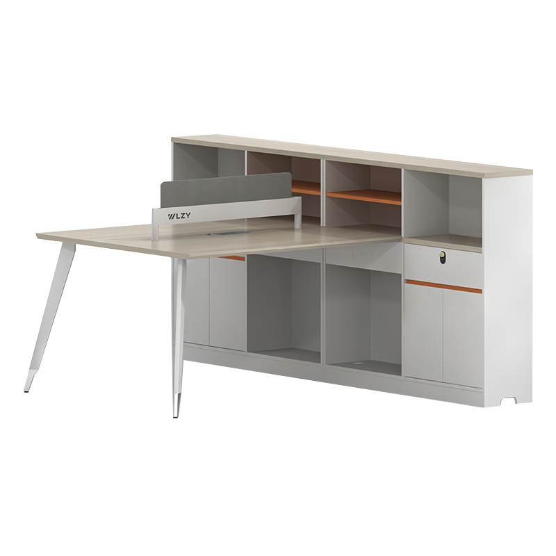 荣美盛 办公家具简约板式办公桌双人位1500*2400*750 mm 张 白色