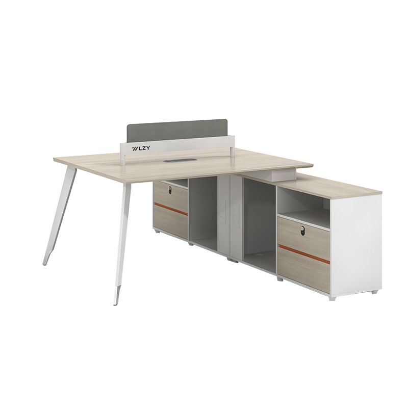 荣美盛 办公家具简约板式办公桌双人位1400*2400*750 mm 张 白色