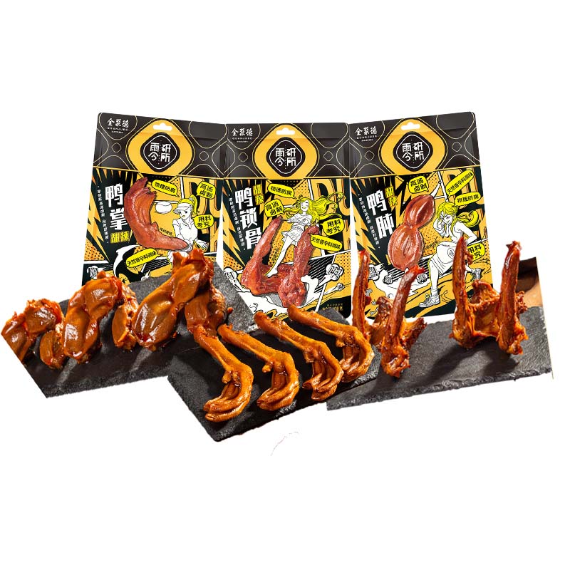 全聚德零研所办公室休闲鸭肉零食鸭肫鸭锁骨鸭掌324g套 鸭肫鸭锁骨鸭掌324g