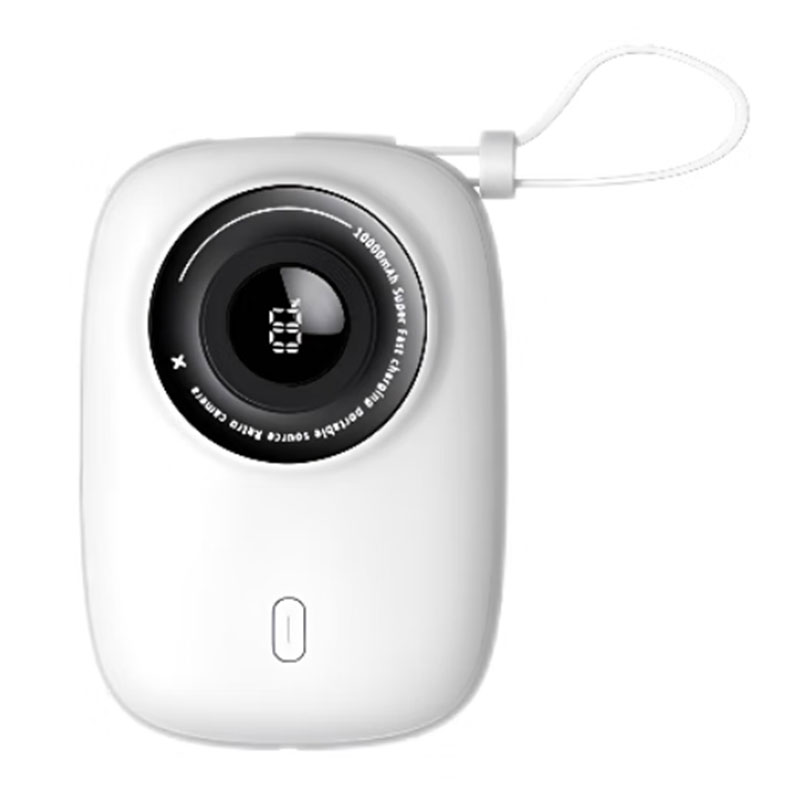 雷摄 LS-KP90 移动电源22.5W快充自二带线10000毫安 白色（单位：件） 白色