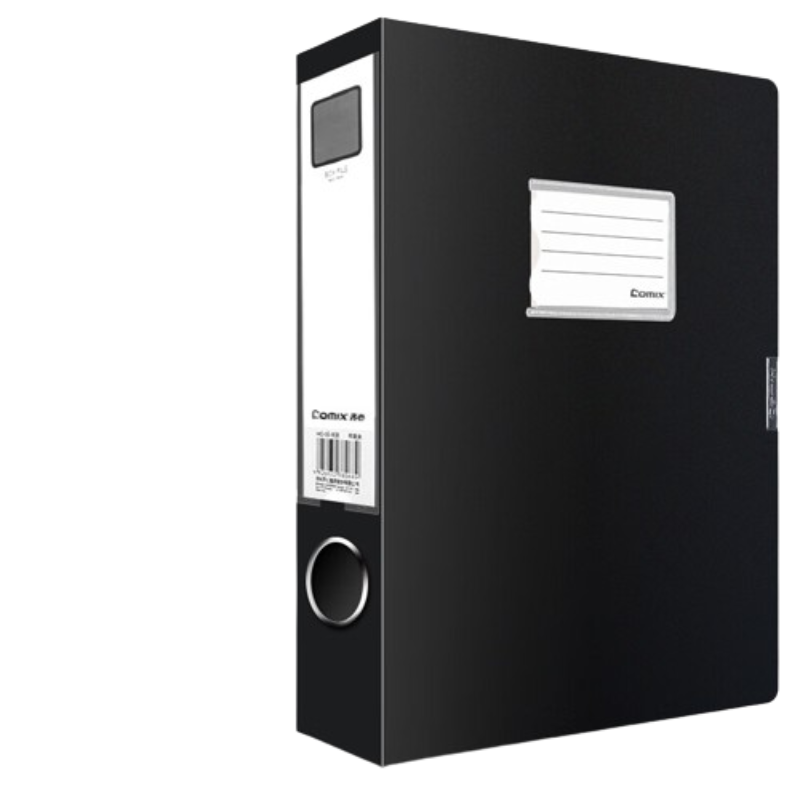 齐心 Comix 标准型文件盒 HC-55 A4 55mm (黑色) 个 黑