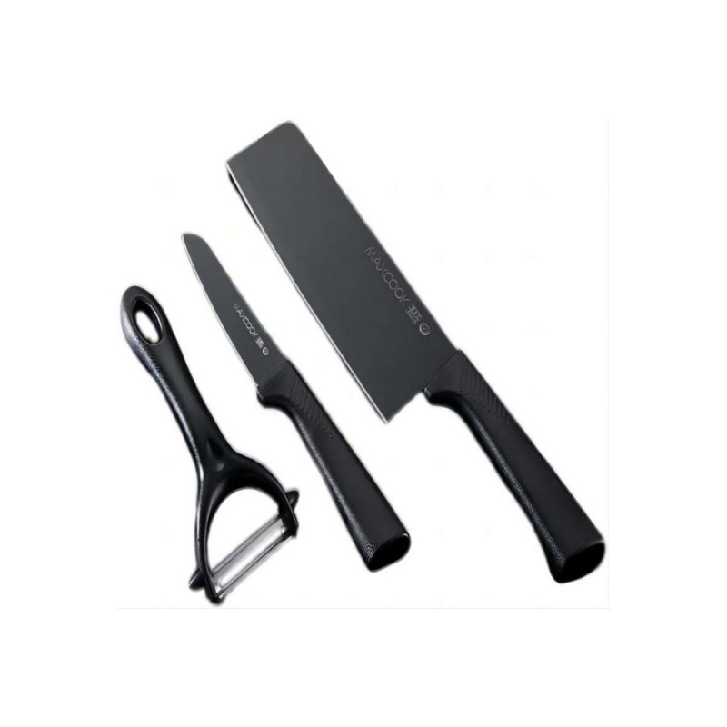 美厨（maxcook） 雅致系列果蔬刀刨3件套 MCD1115（单位：套） 黑色