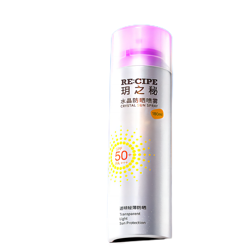 玥之秘RE:CIPE 水晶防晒喷雾SPF50+PA+++180ml（单位：支） 本白色