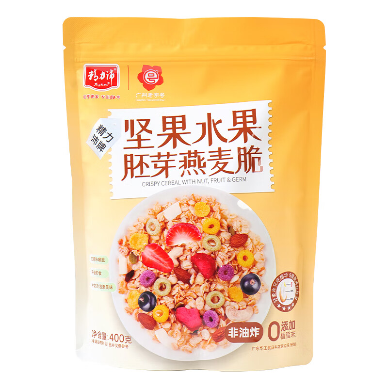 精力沛坚果水果胚芽燕麦脆400g*2袋 400g*2袋