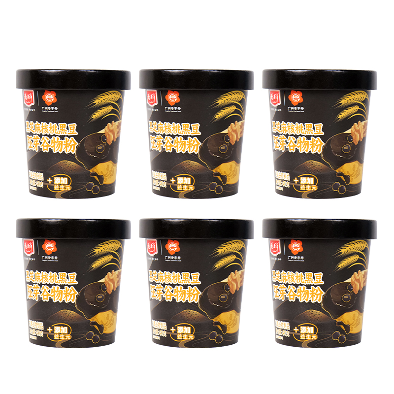 精力沛谷物早餐杯燕麦片谷物粉即食代餐 黑芝麻核桃黑豆胚芽谷物粉40g*6杯 40g*6杯