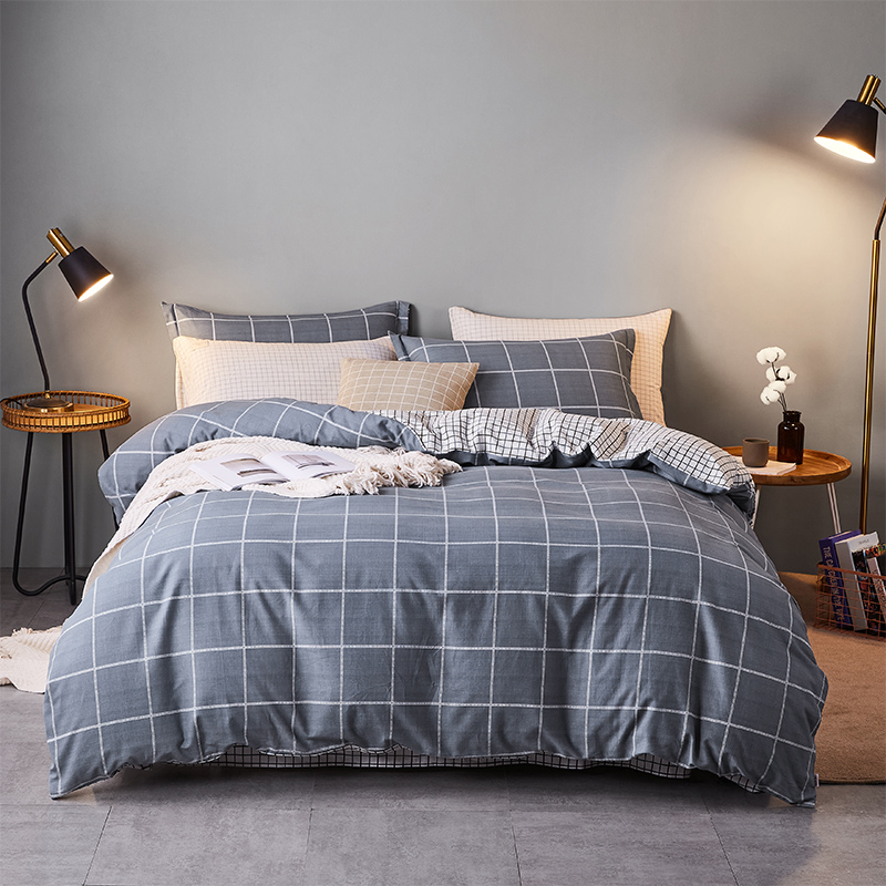 博洋W91804040206全棉四件套-格爵1.8米床适用被套220*240cm（单位：套） 蓝色