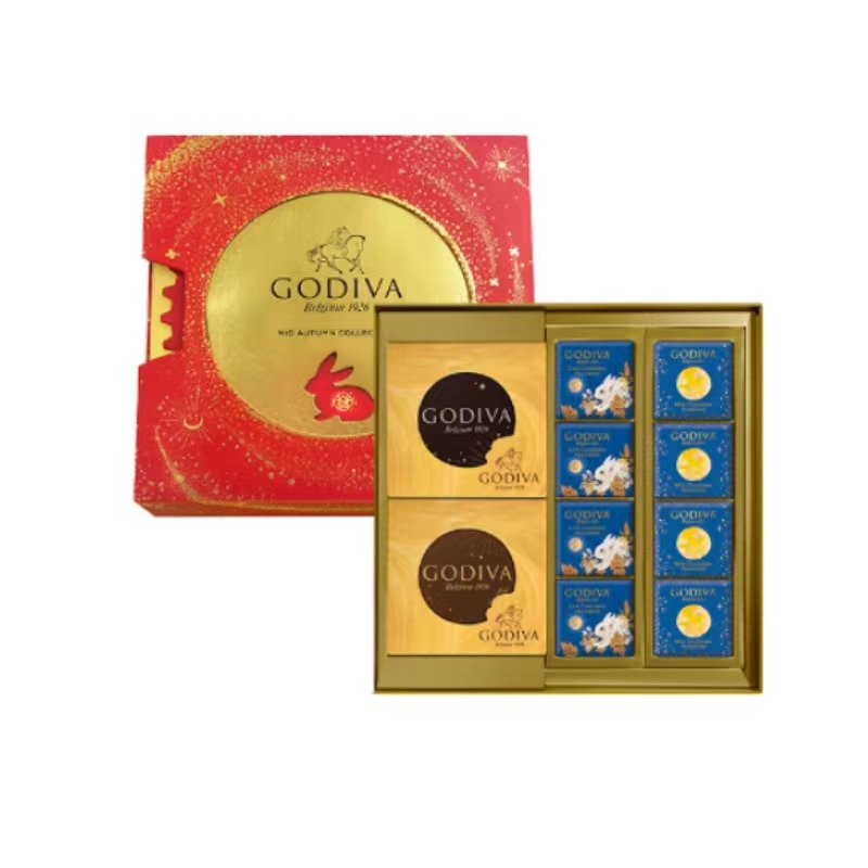 歌帝梵 鎏金&middot;明悦巧克力月饼礼盒128g单位：盒 红色