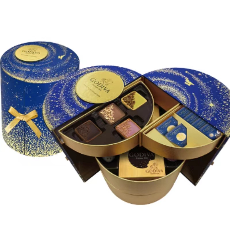 歌帝梵 鎏金&middot;锦簇巧克力月饼礼盒 361g单位：盒 蓝色