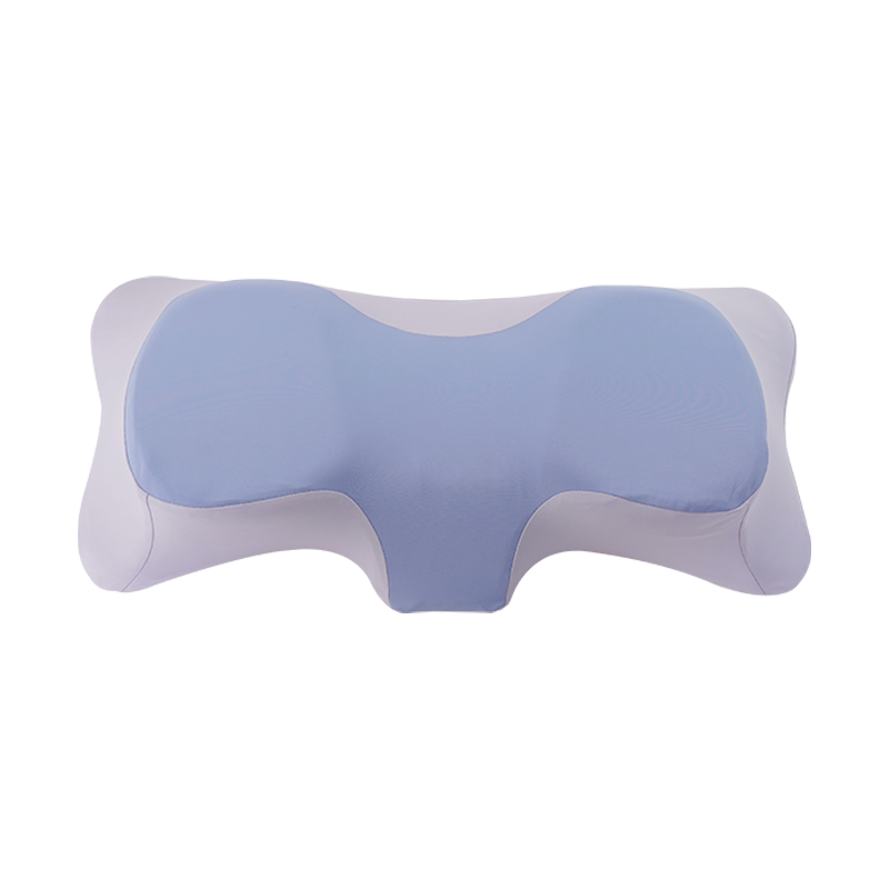 睡眠博士（AiSleep）蝶形零压力慢回弹护颈枕72*40*9/12cm 单位: 只 蓝色