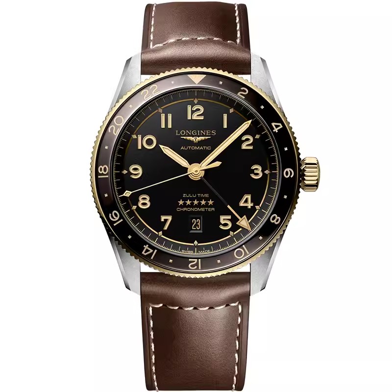 浪琴Longines 先行者祖鲁机械多时区手表男表 L3.812.5.53.2（单位1块） 黑色