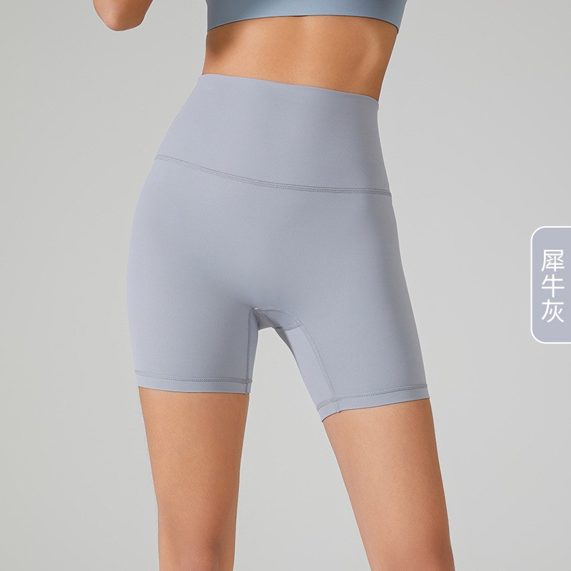 唯卡洛 紧身运动短裤瑜伽健身三分裤无尺码高腰裸感高弹透气速干打底裤24078 单位：件 犀牛灰 均码