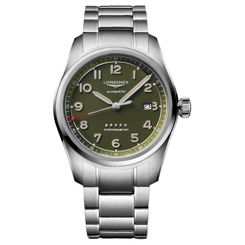 浪琴Longines 先行者系列机械手表男表 L3.811.4.03.6（单位1块） 绿色