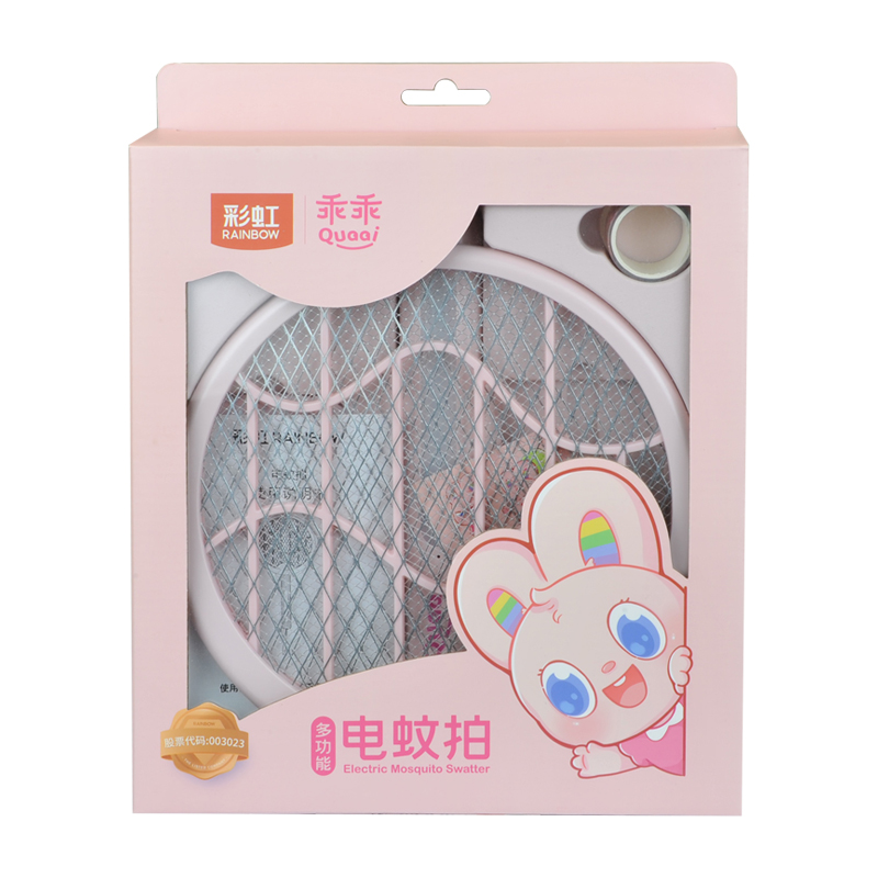 彩虹彩虹乖乖电蚊拍（二合一诱蚊折叠充电款）6106（单位：把） 粉色