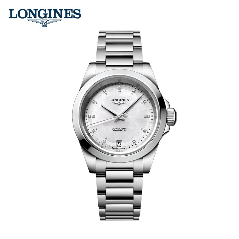 浪琴Longines 康卡斯系列机械女士手表 L3.430.4.87.6 34.0mm（单位1块） 珠光贝母