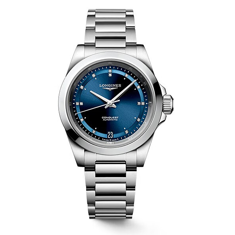 浪琴Longines 康卡斯系列机械女士手表 L3.430.4.97.6（单位1块）34.0mm 蓝色