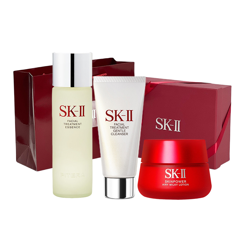 SK-II神仙水230ml+大红瓶面霜50g+洁面120g礼盒（单位：套） 莓果色