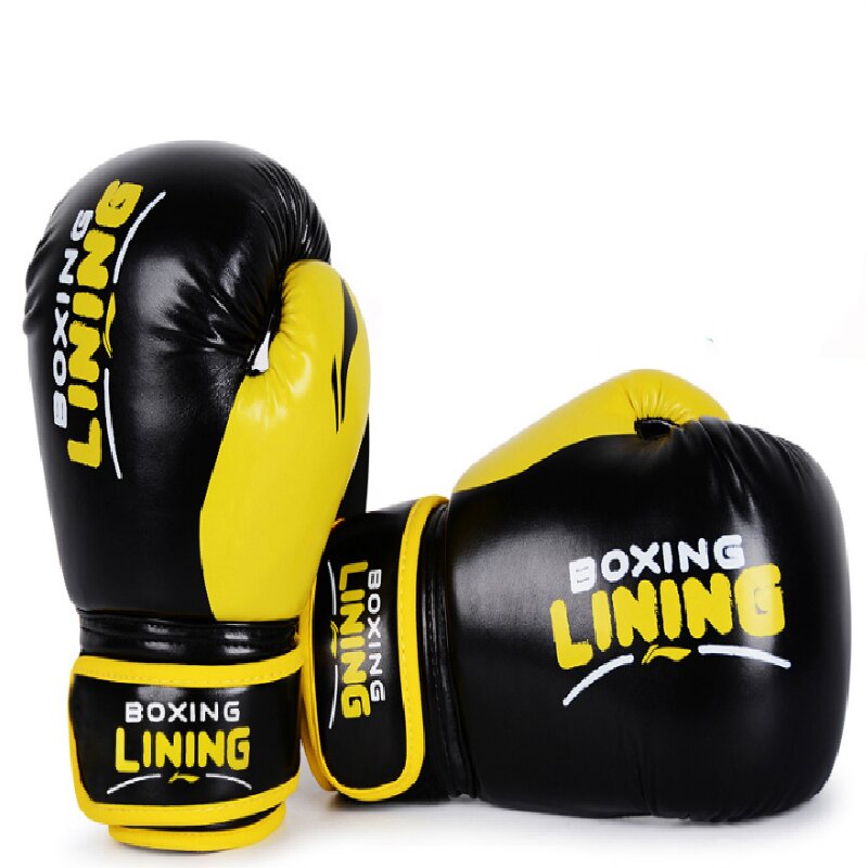 李宁儿童拳击手套LXWP109-2 40Z 黑黄/双  