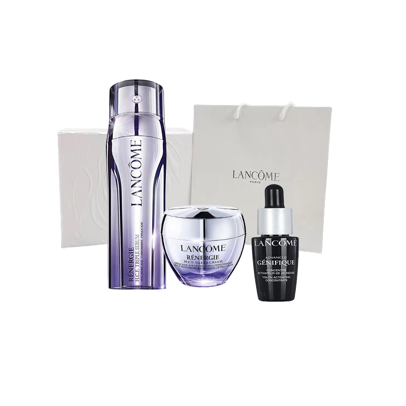 兰蔻塑颜三管精华50ml+塑颜紧致百肽霜50ml+小黑瓶精华7ml（单位：套） 液太天河