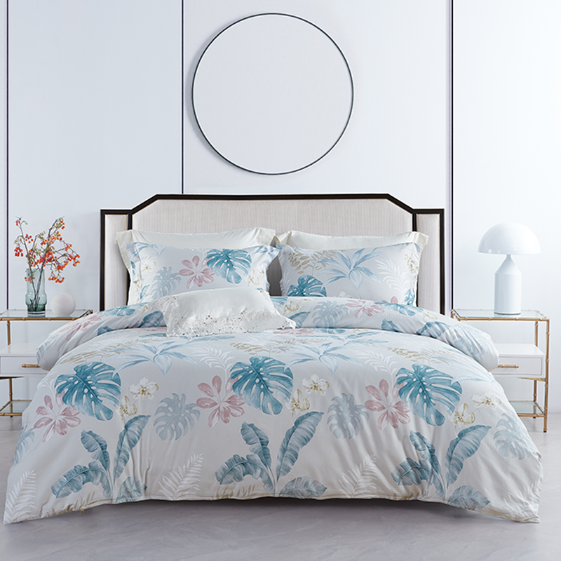 梦洁家纺纯棉印花四件套：訫雅200*230cm（单位：套） 花色