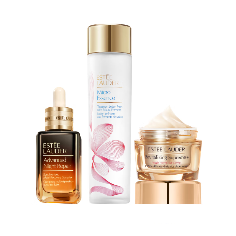 雅诗兰黛小棕瓶精华50ml+樱花水200ml+胶原霜50ml（单位：套） 曜石黑