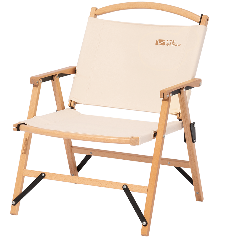 牧高笛（MOBIGARDEN）云逸实木折叠低躺椅/张 象牙白