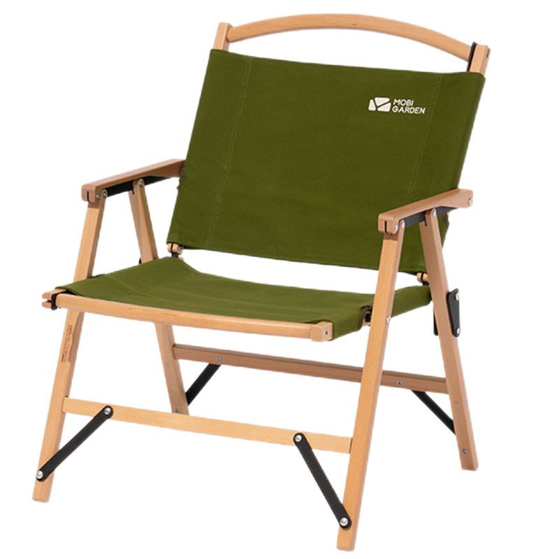 牧高笛（MOBIGARDEN）云逸实木折叠低躺椅/张 嫩绿色