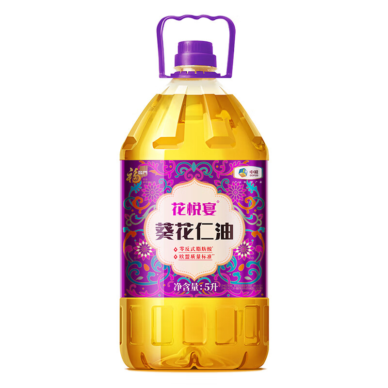 福临门花悦宴葵花籽油5L（单位：桶） 黄色