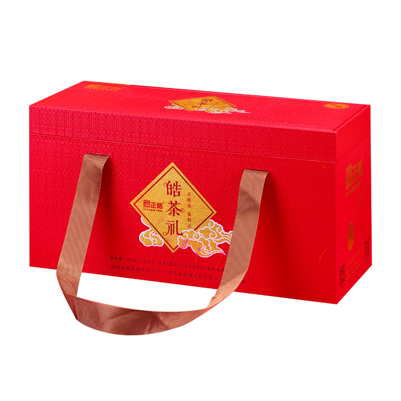 正皓茶 皓茶礼礼品商务礼盒装三款原产地组合装茶叶312g/盒 红色