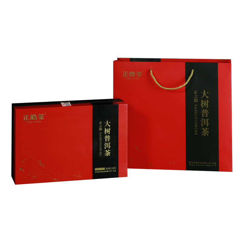 正皓茶 普洱生茶 正之韵云南勐海特级 乔木生茶茶砖320g礼盒 无色