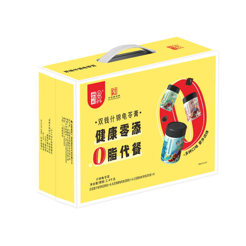 双钱什锦杂粮龟苓膏200g*12罐/提 香槟黄