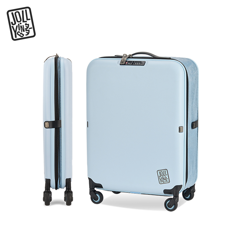 JOLLYING折叠行李箱30寸PC+牛津布 ZY-1583（单位：个） 天青色 30寸