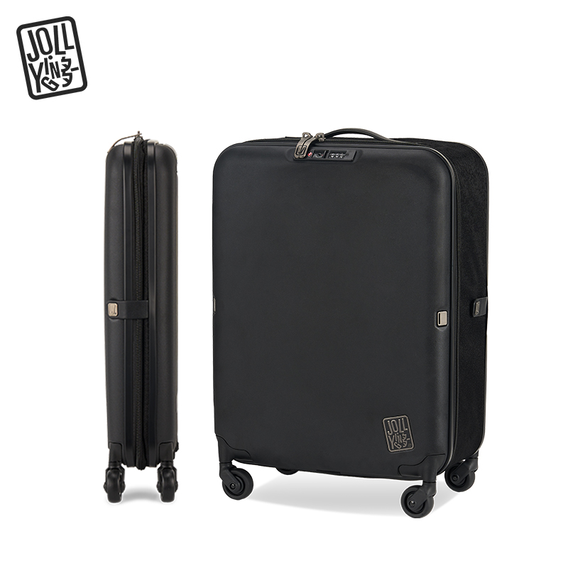 JOLLYING折叠行李箱20寸PC+牛津布 ZY-1583（单位：个） 暗夜黑 20寸