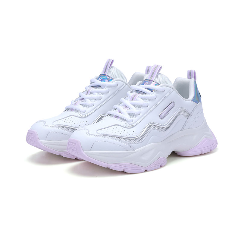 足行健按摩鞋稳足正基款夏季新款时尚复古休闲运动网面鞋子-勇往直前 单位：双 白/浅紫 35