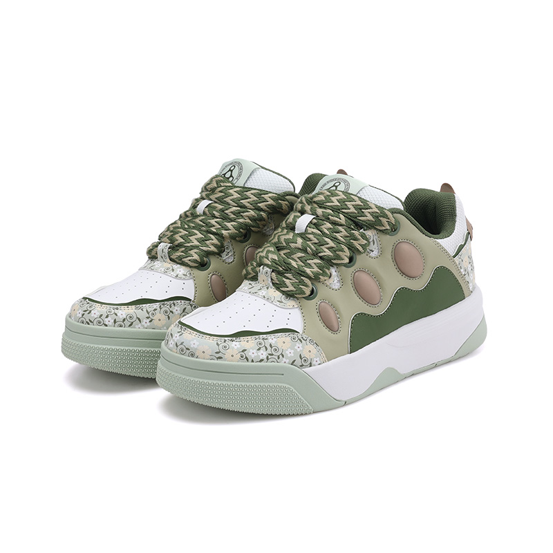 足行健按摩鞋春季休闲百搭元气潮流板鞋-可圈可点 单位：双 牛油果绿 43