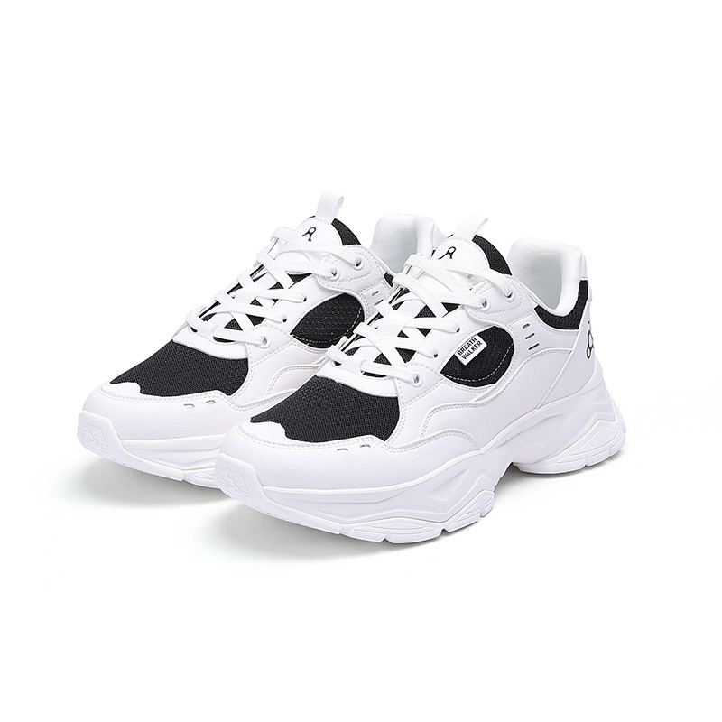 足行健按摩鞋稳足正基款夏季新款时尚复古休闲运动网面鞋子-稳操胜券2.0 单位：双 白黑 43