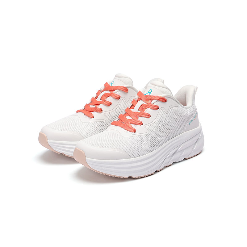 足行健按摩鞋运动鞋男夏季飞织网面青中年情侣款透气鞋子-步步高升2.0 单位：双 白色 40