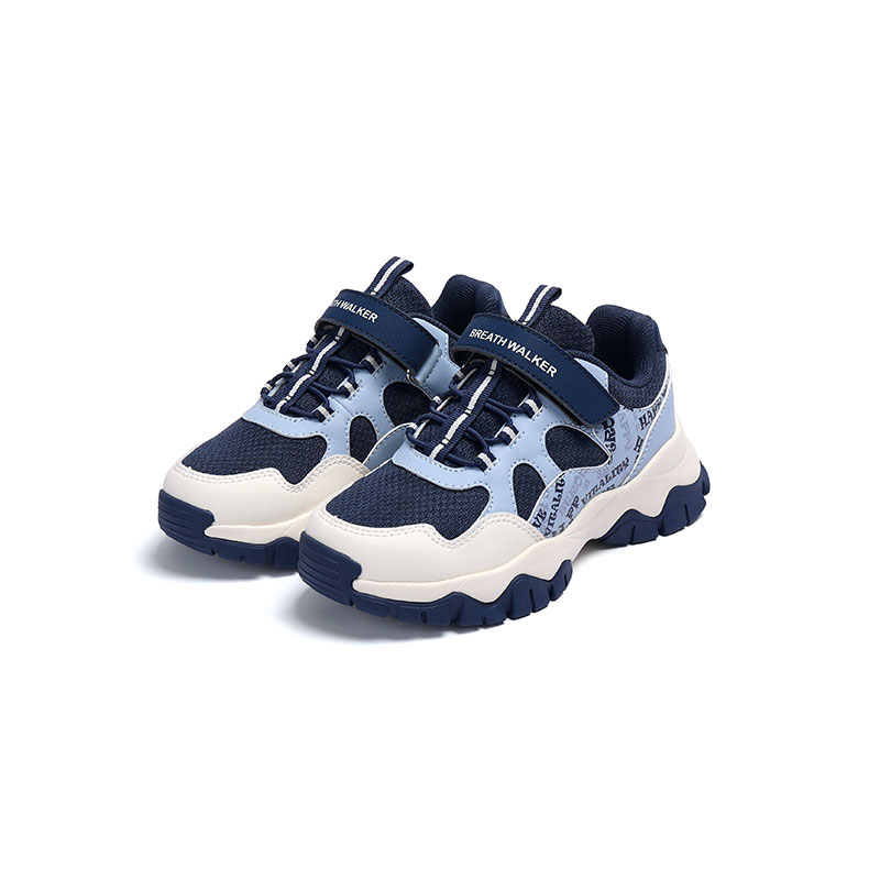 足行健按摩鞋稳足正基款春季休闲百搭厚底ins运动鞋-勇敢的心2.0 单位：双 海军蓝/天空蓝 34