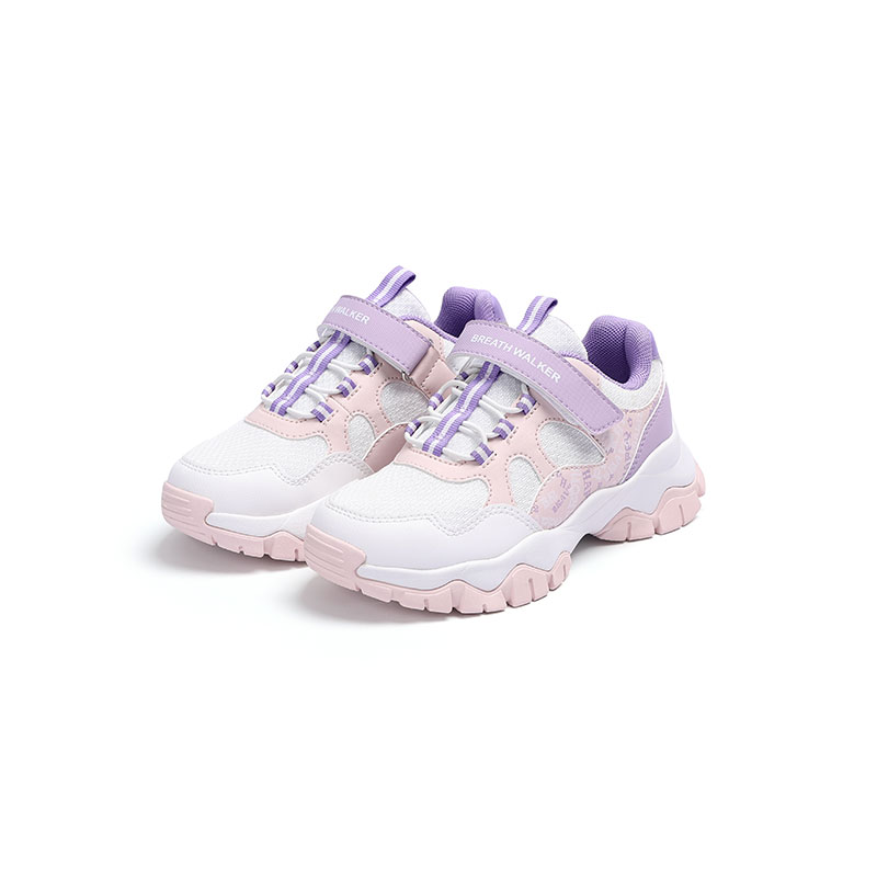 足行健按摩鞋稳足正基款春季休闲百搭厚底ins运动鞋-勇敢的心2.0 单位：双 白色/浅粉 29