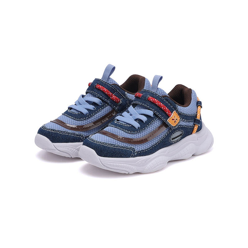 足行健按摩鞋夏季单网鞋魔术贴免系带男童女童-多彩童年 单位：双 浅蓝/深蓝 31