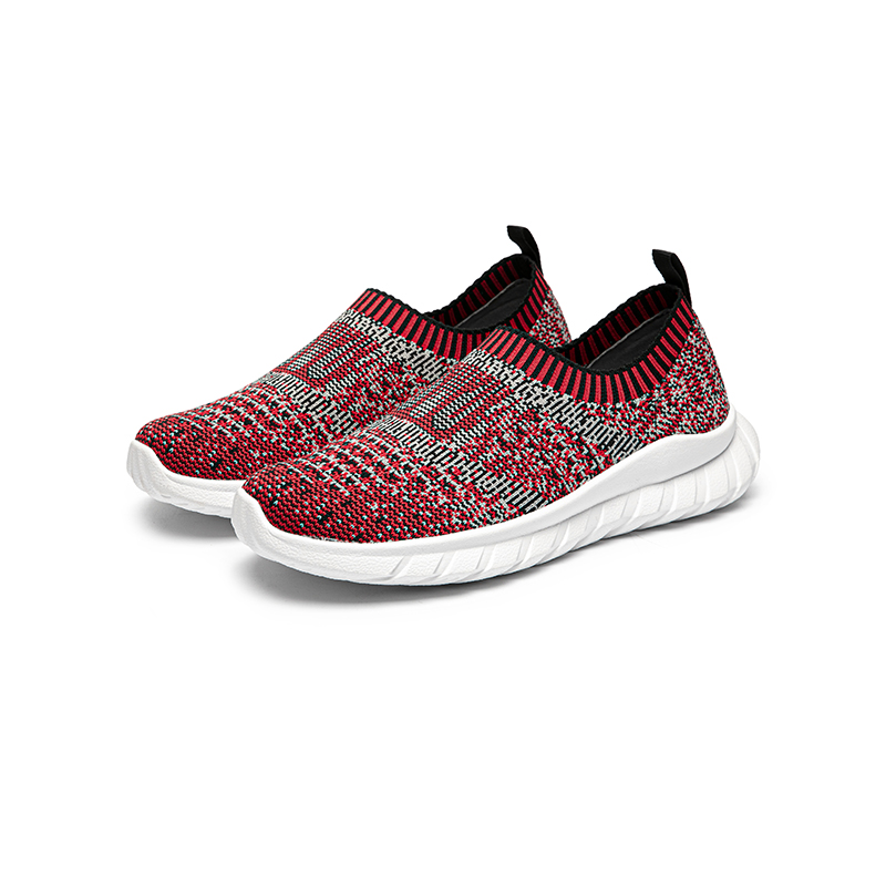 足行健按摩鞋夏季一脚蹬轻便舒适透气中老年女款鞋子-总揽全局 单位：双 暗红 36