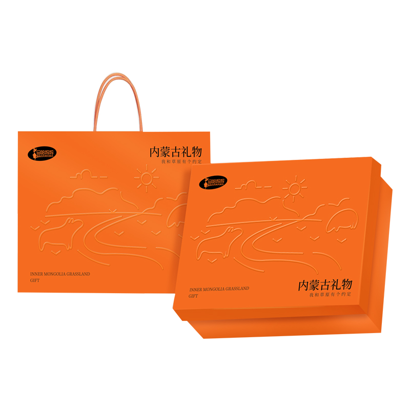 马哈妈妈草原牛肉零食大团圆组合 820g*1盒 橙色 820g